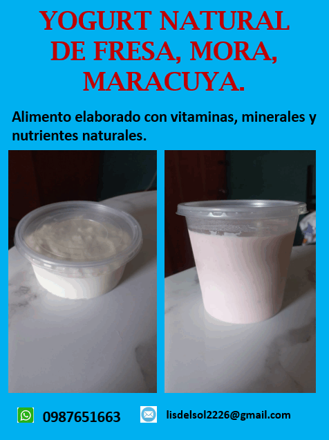 Yogurt natural de fresa