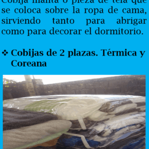 Cobijas Térmica y Coreana