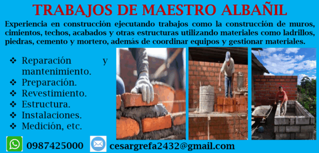 Trabajos de maestro albañil