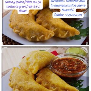 Empanadas de platano de carne y queso