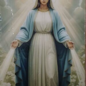 Cuadro de la virgen María con resina epóxica