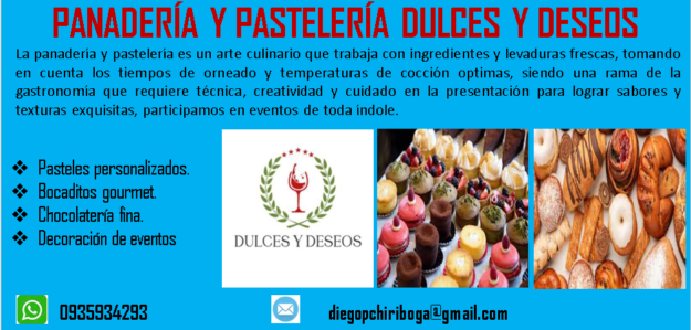 Panadería y pastelería dulces y deseos