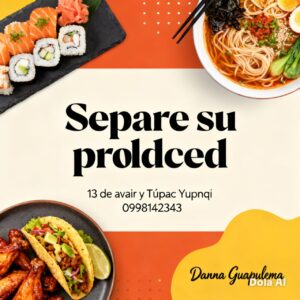 Sushi, Tacos Mexicanos etc.