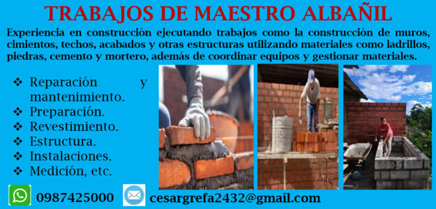 Trabajos de maestro albañil