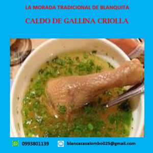 Caldo de gallina criolla